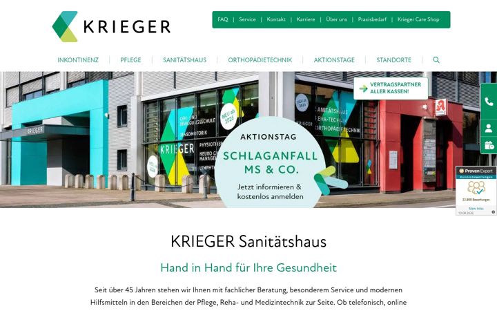 Screenshot of krieger-sanitaetshaus.de