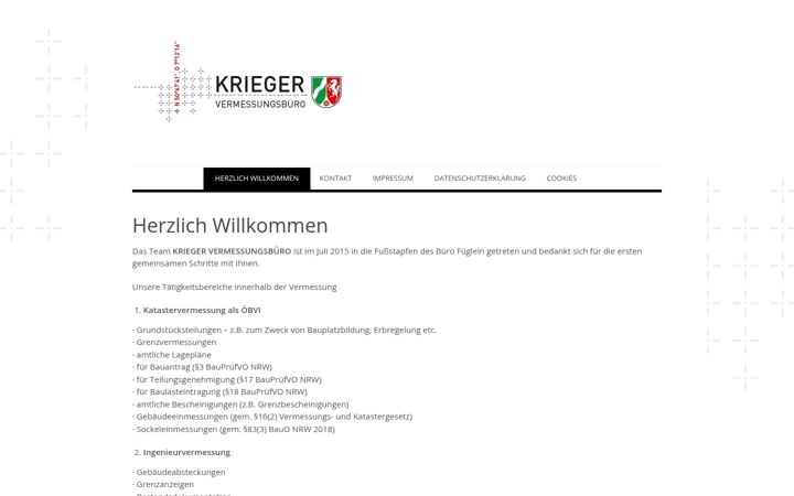 Screenshot of krieger-vermessung.de