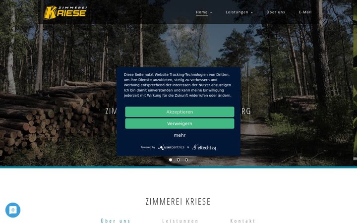 Screenshot of kriese-zimmerei.de