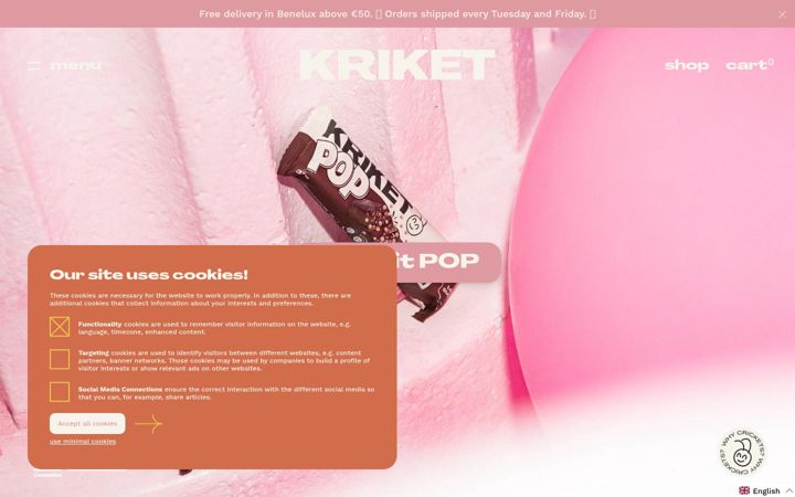 Screenshot of kriket.be