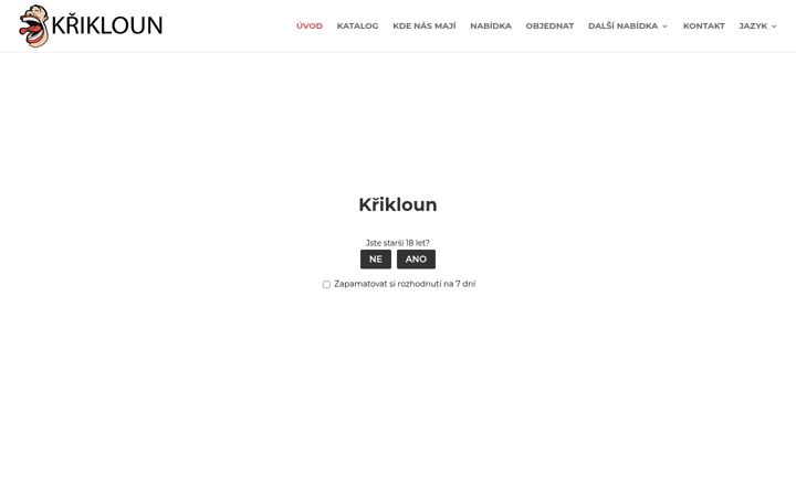 Screenshot of krikloun.cz