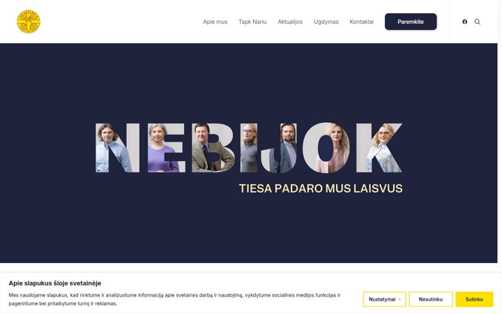 Screenshot of krikscioniuprofsajunga.lt