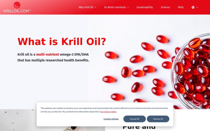 Screenshot of krilloil.com