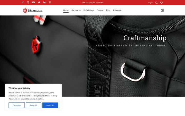 Screenshot of krimcode.com