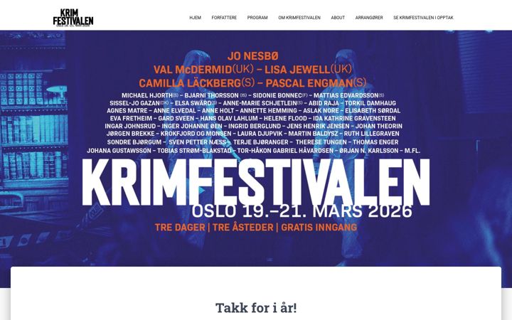 Screenshot of krimfestivalen.no