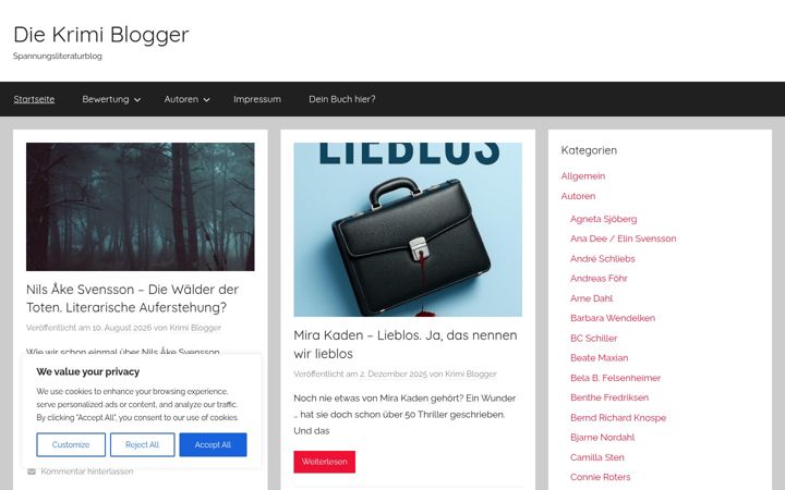 Screenshot of krimi-blogger.de