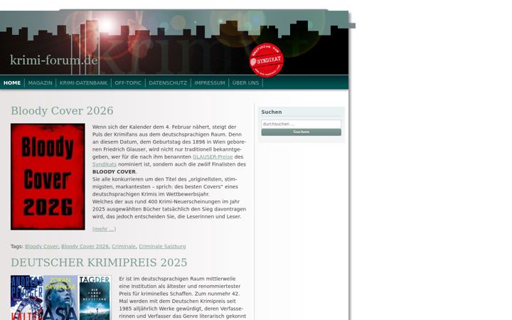 Screenshot of krimi-forum.de