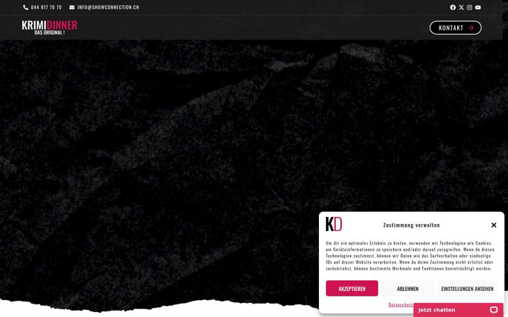 Screenshot of krimidinner-schweiz.ch