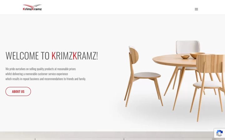 Screenshot of krimzkramz.co.uk