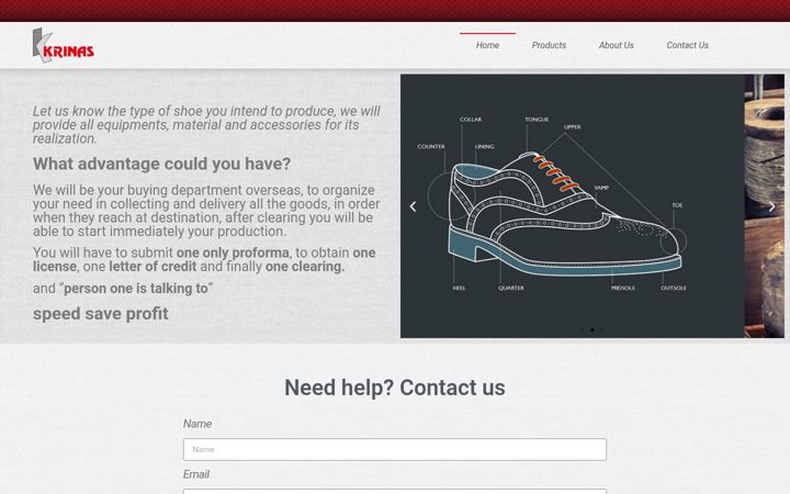 Screenshot of krinas.com
