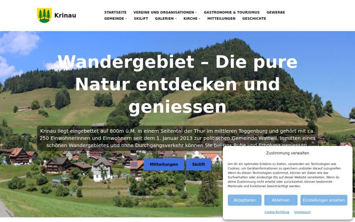 Screenshot of krinau.ch