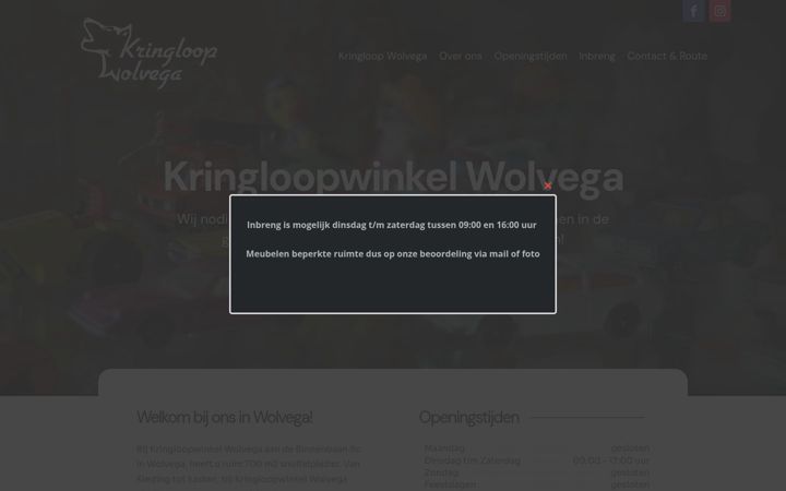 Screenshot of kringloopwinkelwolvega.nl