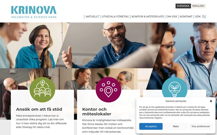 Screenshot of krinova.se