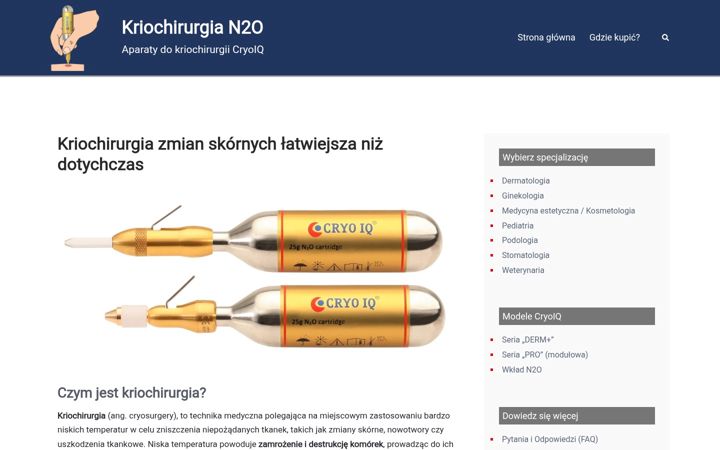 Screenshot of kriochirurgia-n2o.pl