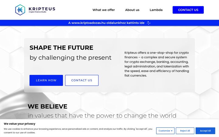 Screenshot of kripteus.com