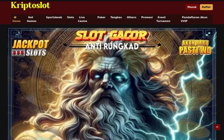 Screenshot of kriptoslot.net