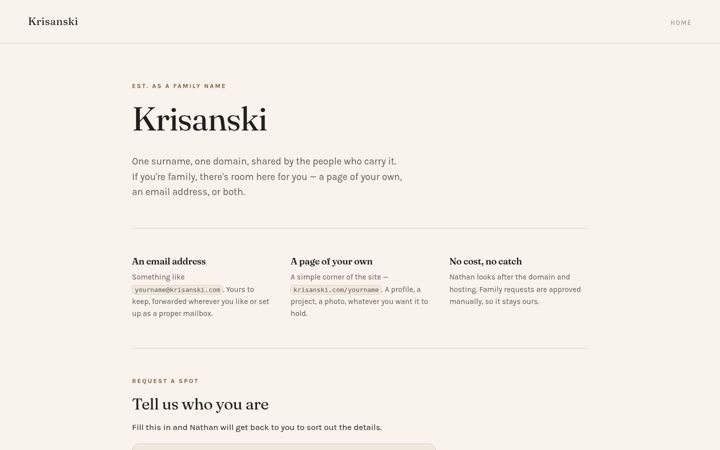 Screenshot of krisanski.com
