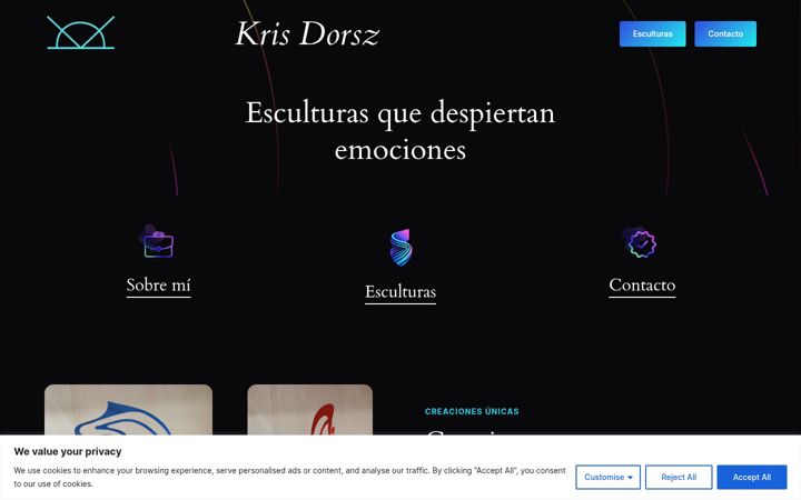 Screenshot of krisartdorsz.com