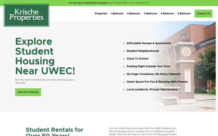 Screenshot of krischeproperties.com