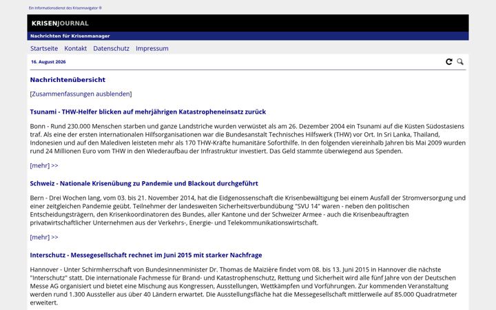 Screenshot of krisenjournal.eu