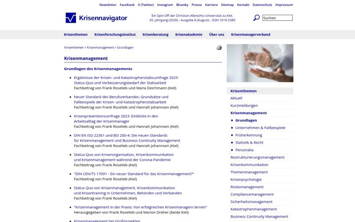 Screenshot of krisenmanagement.info