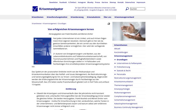 Screenshot of krisenmanager.eu