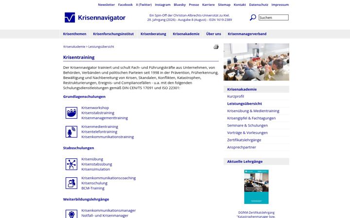 Screenshot of krisentraining.ch