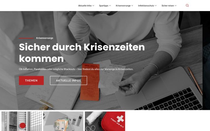 Screenshot of krisenvorsorge-aktuell.com