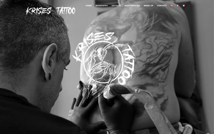 Screenshot of krisestattoo.com