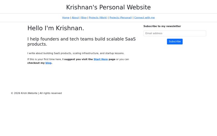 Screenshot of krish.website
