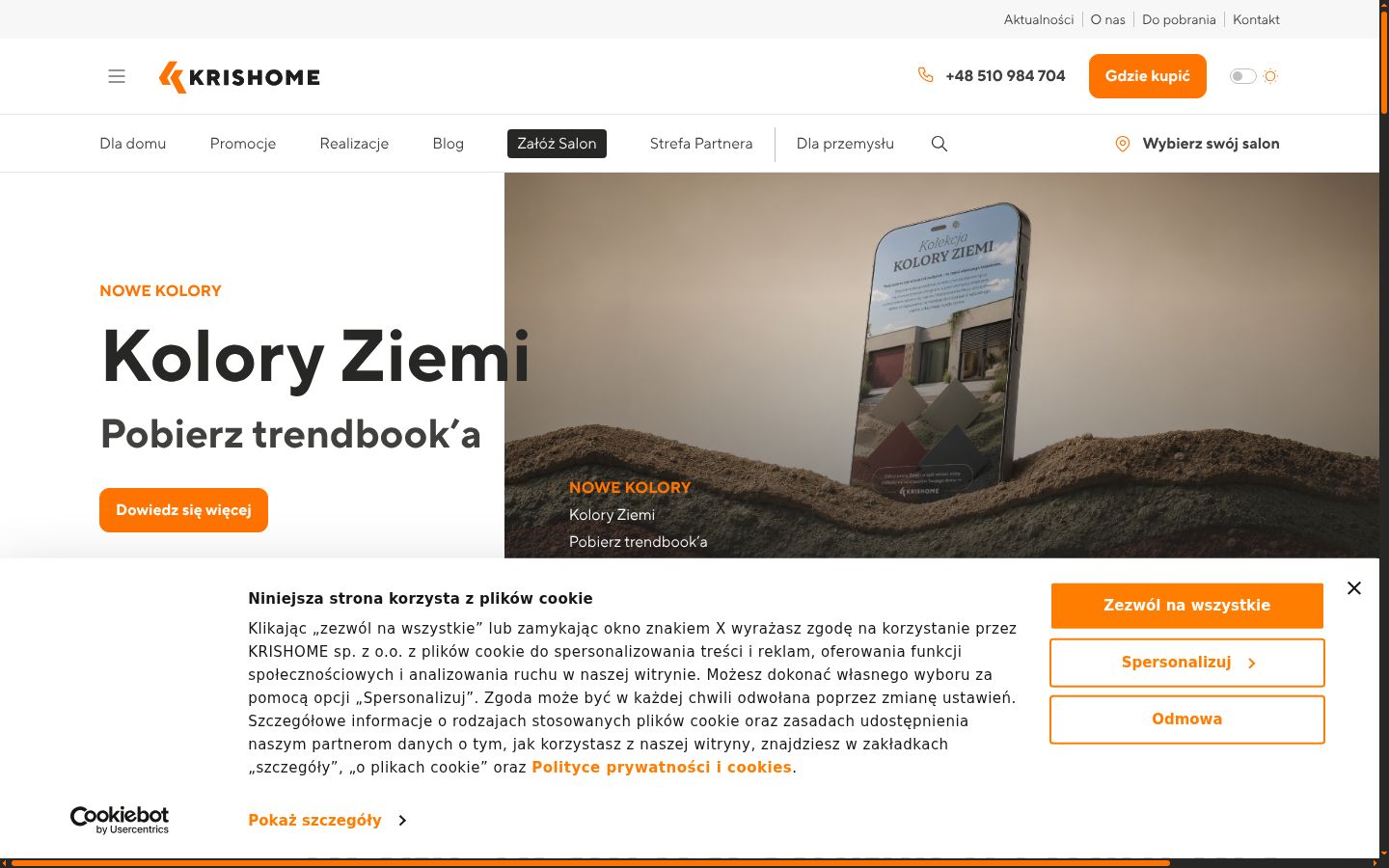 Screenshot van de toestemmingsbanner zoals getoond vóór enige interactie