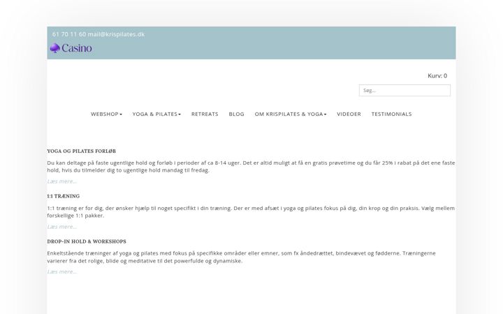 Screenshot of krispilates.dk