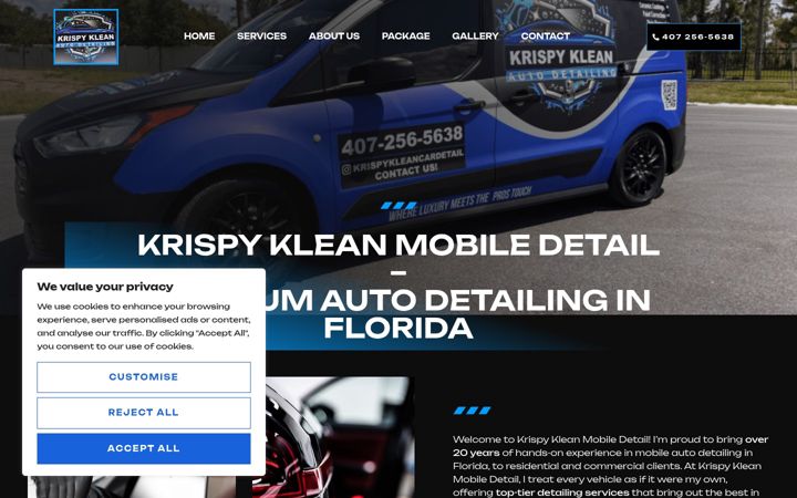 Ekrano kopija krispykleandetails.com
