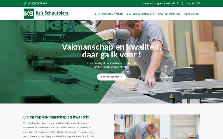 Screenshot of krisschuurbiers.be