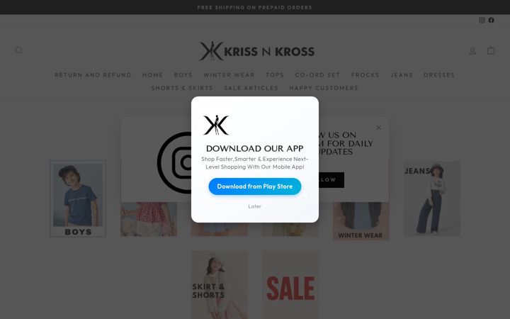 Screenshot of krissnkross.com