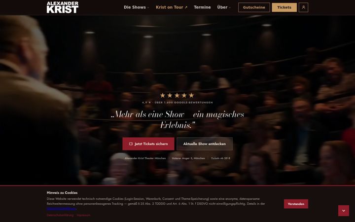 Screenshot of krist-live.de