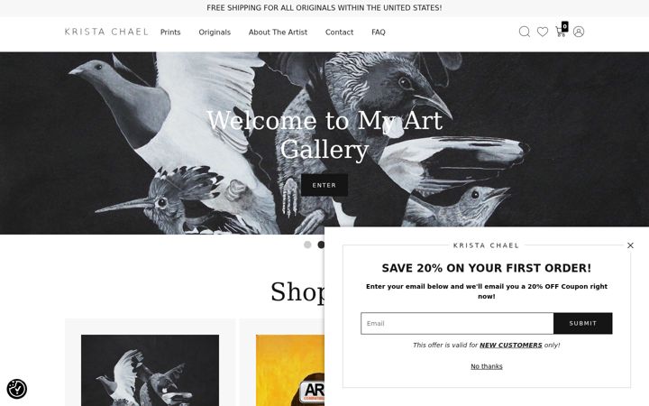 Screenshot of kristachael.com