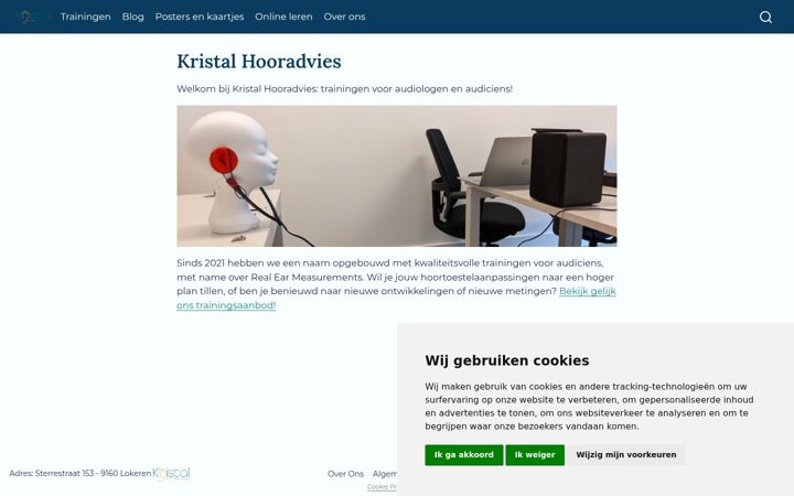 Screenshot of kristalhooradvies.be