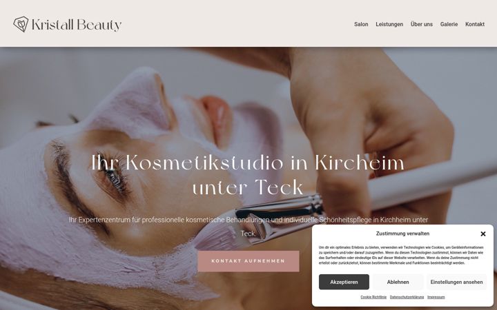 Screenshot of kristall-beauty-salon.de
