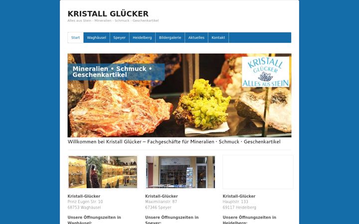 Screenshot of kristall-gluecker.de