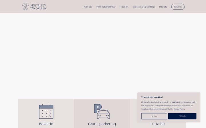 Screenshot of kristallentandklinik.se