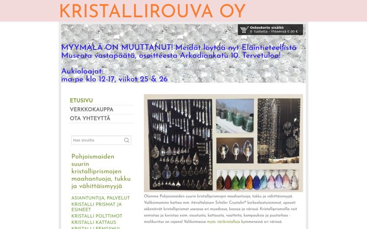 Screenshot of kristallit.fi