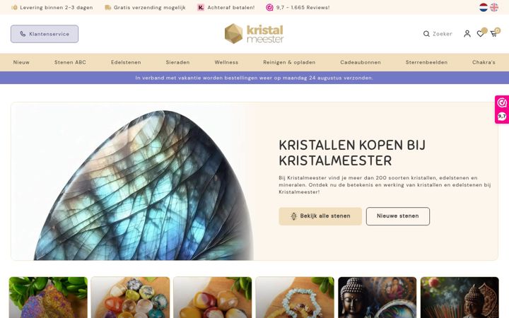Screenshot of kristalmeester.nl