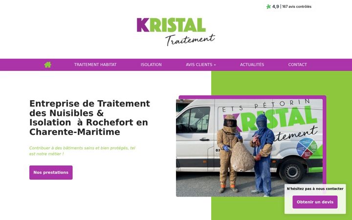 Screenshot of kristaltraitement.fr