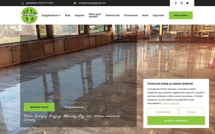 Screenshot of kristalytiszta.com