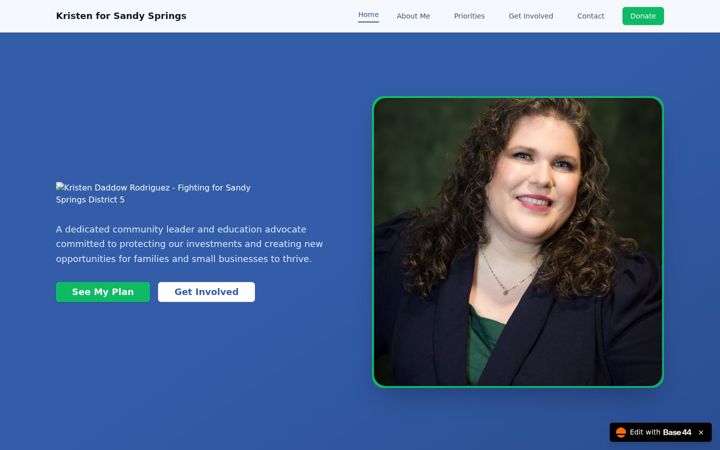 Screenshot of kristenforsandysprings.com
