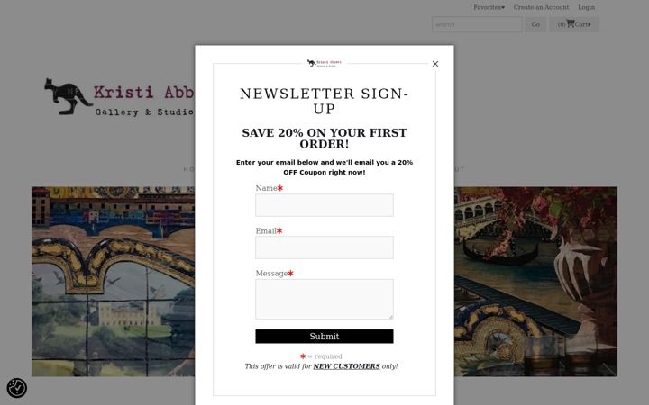 Screenshot of kristiabbott.com