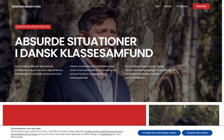 Screenshot of kristianbangfoss.dk