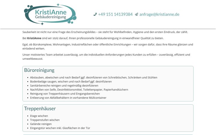 Screenshot of kristianne.de