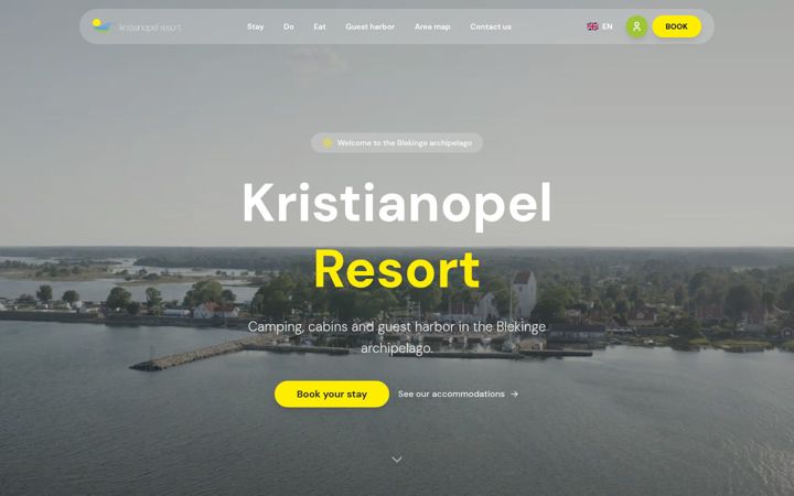 Screenshot of kristianopelresort.se